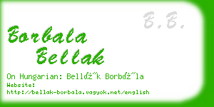 borbala bellak business card